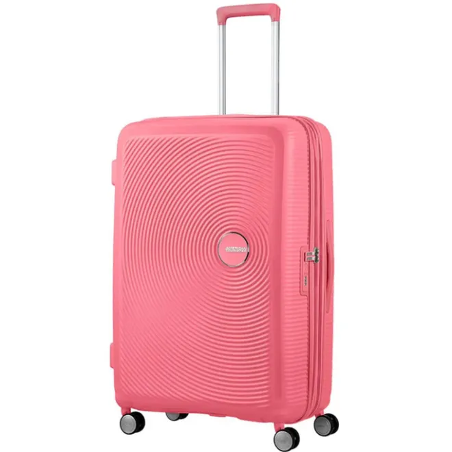 New American Tourister Soundbox Spinner 77 Expandable sun kissed coral
