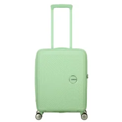 Clearance American Tourister Soundbox Spinner 55/20 TSA Expandable pastel green