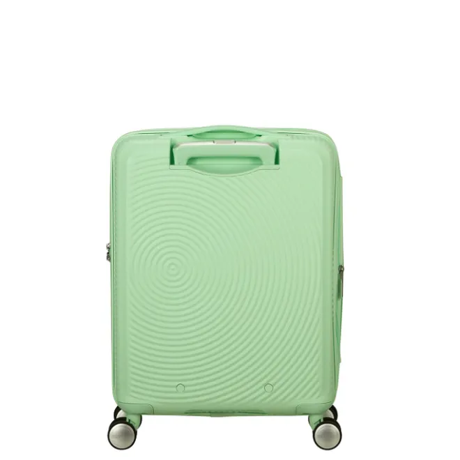 Clearance American Tourister Soundbox Spinner 55/20 TSA Expandable pastel green