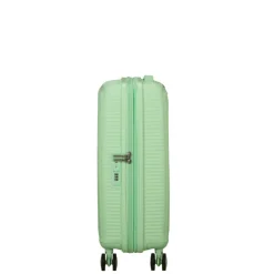 Clearance American Tourister Soundbox Spinner 55/20 TSA Expandable pastel green