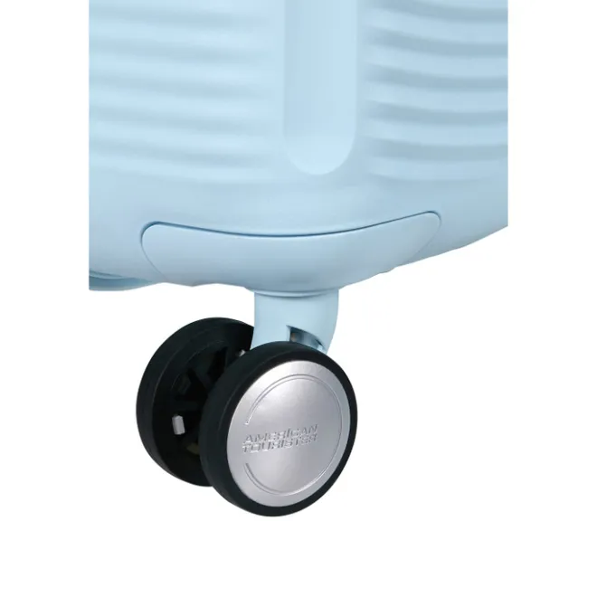 Sale American Tourister Soundbox Spinner 77/28 TSA Expandable pastel blue