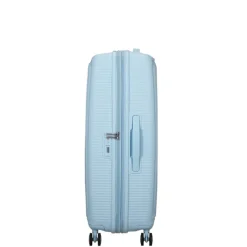 Sale American Tourister Soundbox Spinner 77/28 TSA Expandable pastel blue