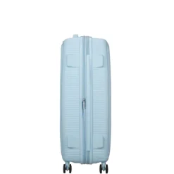 Sale American Tourister Soundbox Spinner 77/28 TSA Expandable pastel blue