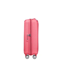 Best American Tourister Soundbox Spinner 55 Expandable sun kissed coral