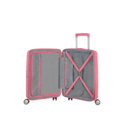 Best American Tourister Soundbox Spinner 55 Expandable sun kissed coral