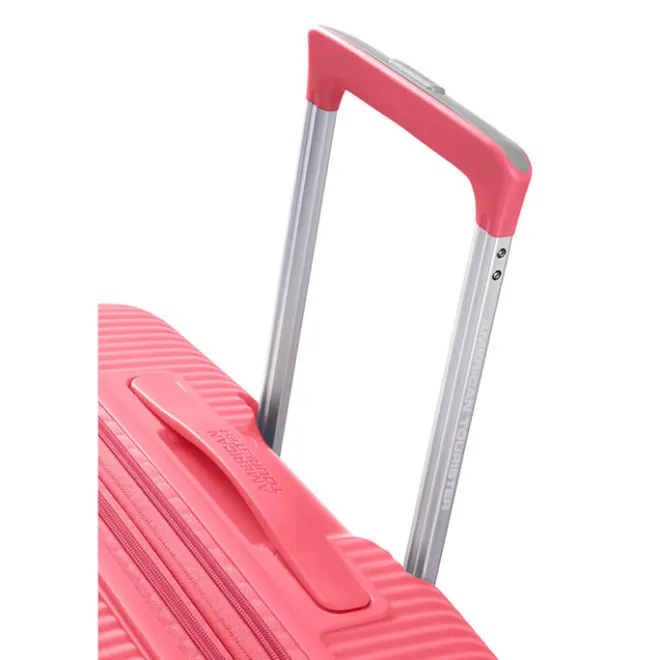 Best American Tourister Soundbox Spinner 55 Expandable sun kissed coral