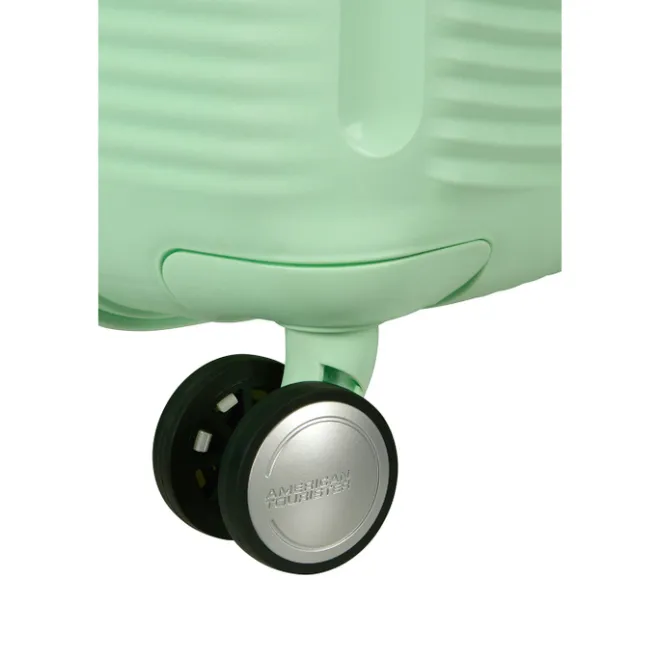 Clearance American Tourister Soundbox Spinner 67/24 TSA Expandable pastel green