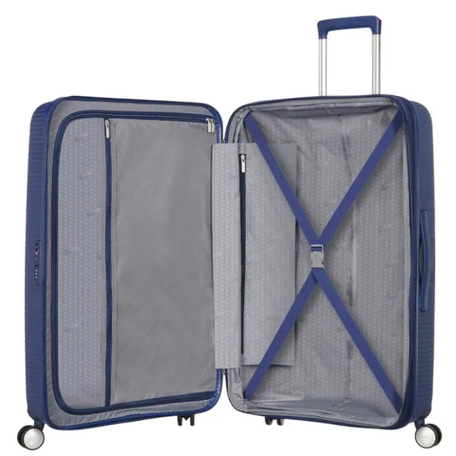 Best American Tourister Soundbox Spinner 67 Expandable midnight navy