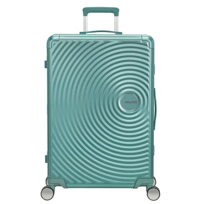 Hot American Tourister Soundbox Aluminium Spinner 77 cm Expandable dusty turquoise