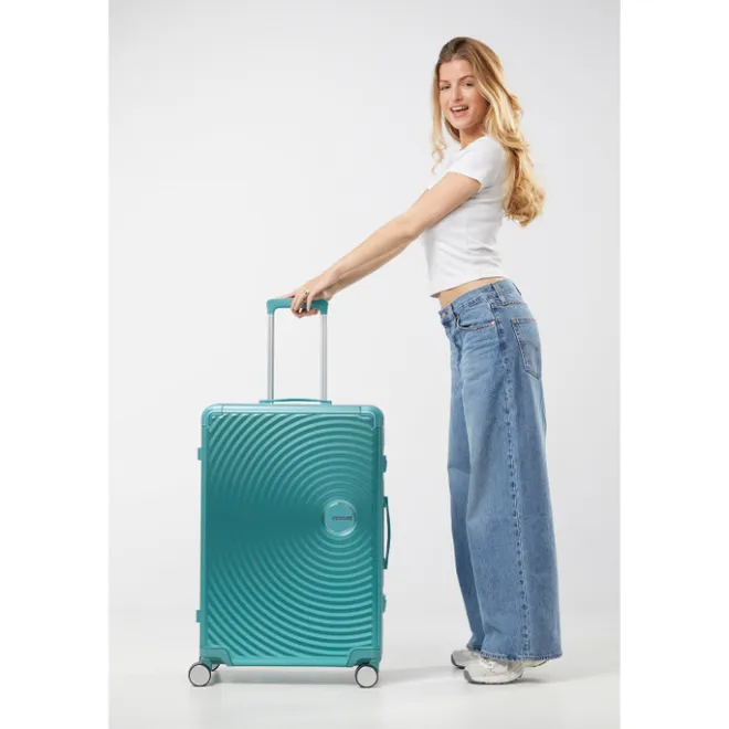 Hot American Tourister Soundbox Aluminium Spinner 77 cm Expandable dusty turquoise