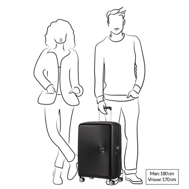 New American Tourister Soundbox Spinner 67 Expandable bass black