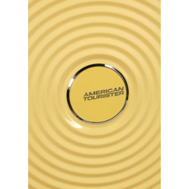 New American Tourister Soundbox Spinner 77/28 TSA Expandable pastel yellow