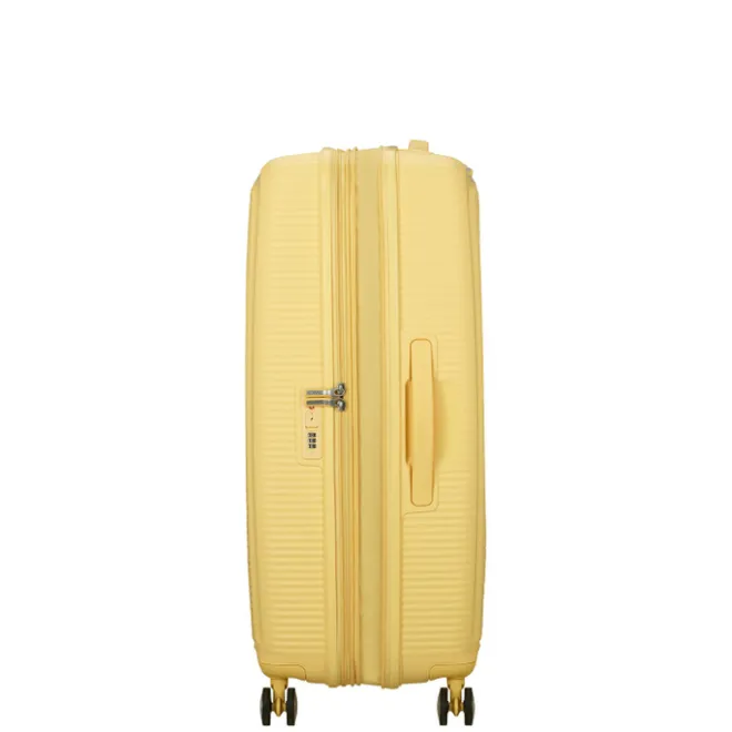 New American Tourister Soundbox Spinner 77/28 TSA Expandable pastel yellow