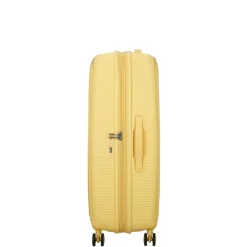 New American Tourister Soundbox Spinner 77/28 TSA Expandable pastel yellow