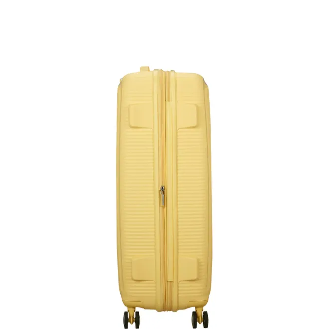 New American Tourister Soundbox Spinner 77/28 TSA Expandable pastel yellow