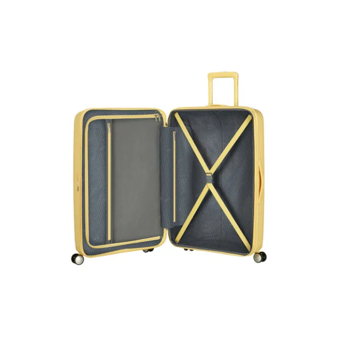 New American Tourister Soundbox Spinner 77/28 TSA Expandable pastel yellow