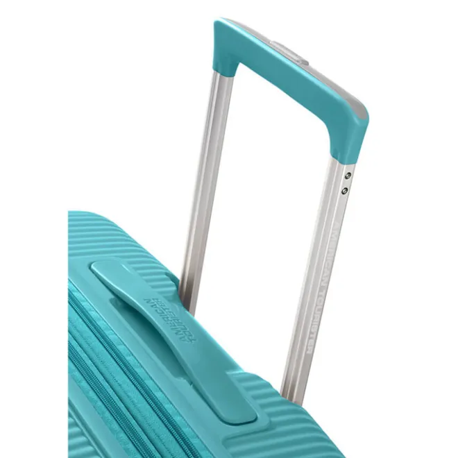 Sale American Tourister Soundbox Spinner 67 Expandable turquoise tonic