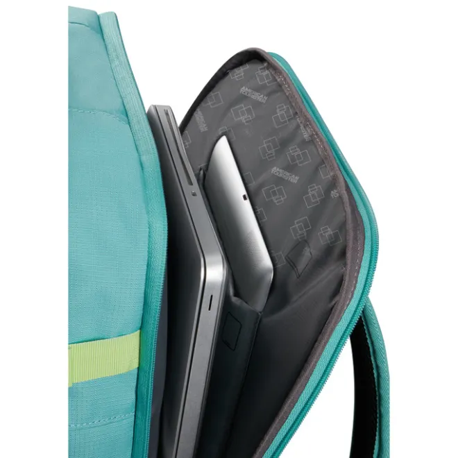 Outlet American Tourister TAKE2CABIN Casual Backpack M dusty turquoise/lime