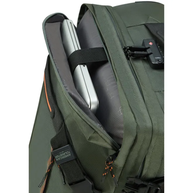 New American Tourister Urban Track Duffle/Wheels Backpack dark khaki