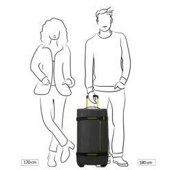 Clearance American Tourister Urban Track Duffle/Wheels M Coated black/lime