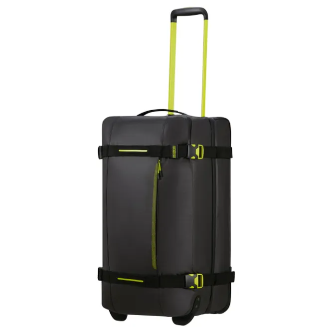 Clearance American Tourister Urban Track Duffle/Wheels M Coated black/lime
