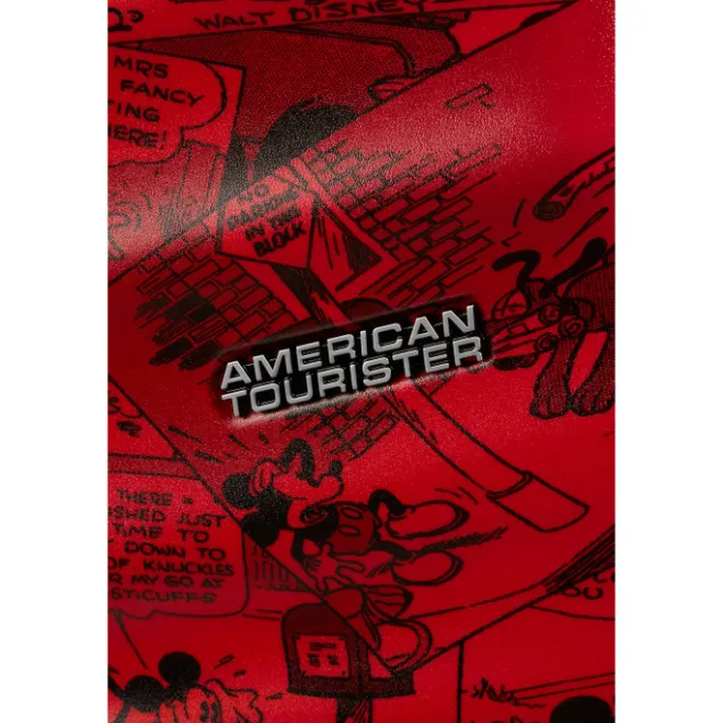 Clearance American Tourister Wavebreaker Disney Spinner 55/20 TSA mickey comics red