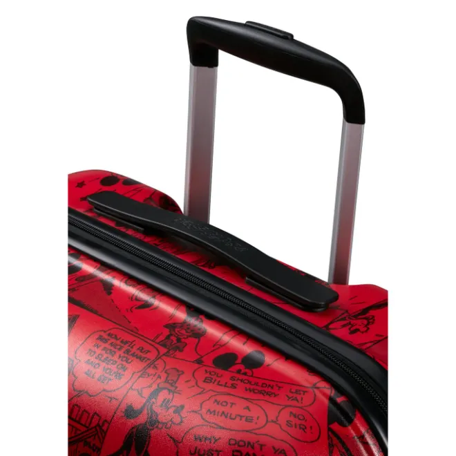 Clearance American Tourister Wavebreaker Disney Spinner 55/20 TSA mickey comics red