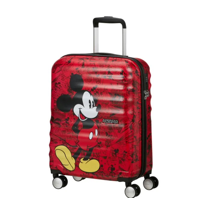 Clearance American Tourister Wavebreaker Disney Spinner 55/20 TSA mickey comics red