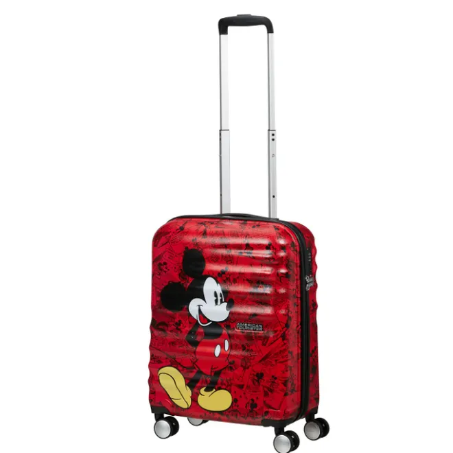 Clearance American Tourister Wavebreaker Disney Spinner 55/20 TSA mickey comics red