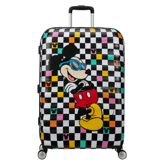 Best American Tourister Wavebreaker Disney Spinner 77 cm Mickey Check