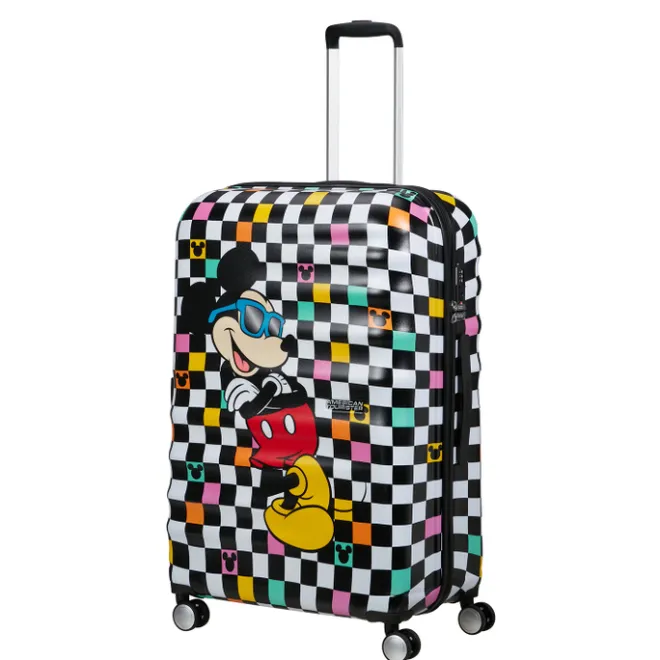 Best American Tourister Wavebreaker Disney Spinner 77 cm Mickey Check