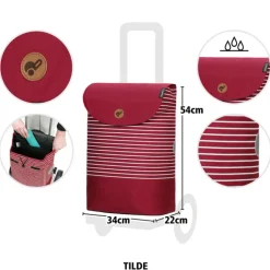 Clearance Andersen Scala Shopper Tilde red