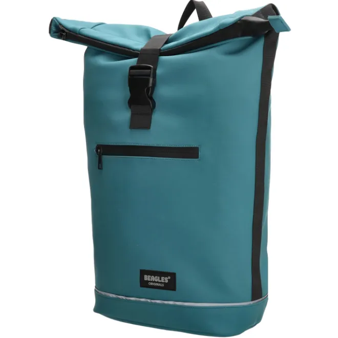 New Beagles Originals Rolltop Rugtas Waterproof 15.6" petrol blauw