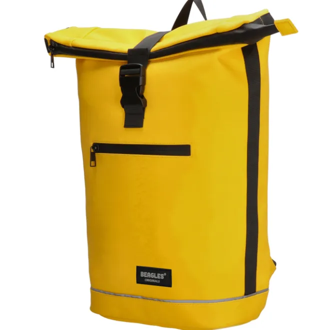 Hot Beagles Originals Rolltop Rugtas Waterproof 15.6" geel
