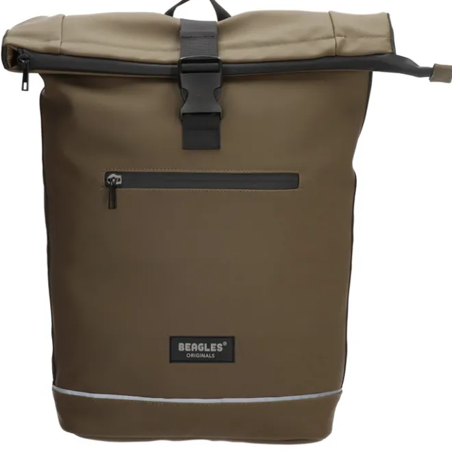 New Beagles Originals Rolltop Rugtas Waterproof 15.6" olijf groen
