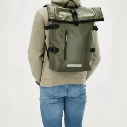 Outlet Beagles Originals Tokyo Rolltop Rugtas Waterproof 15,6" olijfgroen