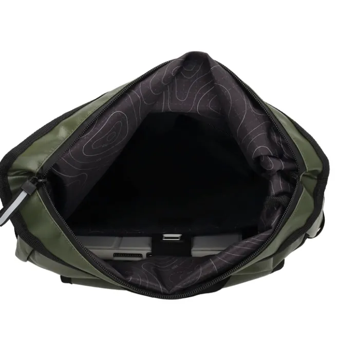 Outlet Beagles Originals Tokyo Rolltop Rugtas Waterproof 15,6" olijfgroen