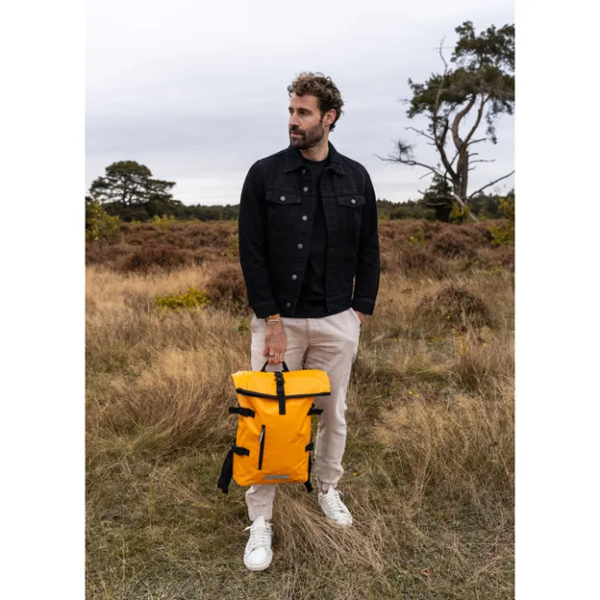 Best Beagles Originals Tokyo Rolltop Rugtas Waterproof 15,6" okergeel