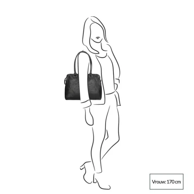 Online Bear Design Bona Schoudertas black