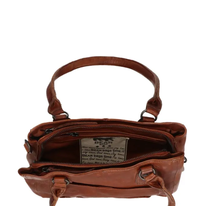 Online Bear Design Callisto Pelle Schoudertas cognac