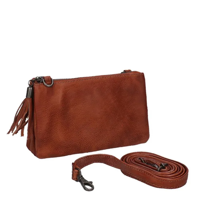 Hot Bear Design Callisto Pelle Alessia Clutch cognac