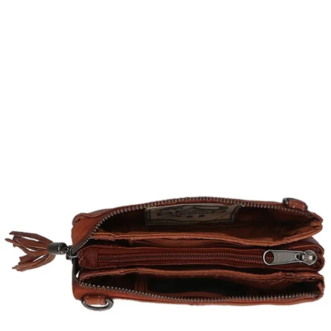 Hot Bear Design Callisto Pelle Alessia Clutch cognac