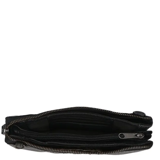 New Bear Design Callisto Pelle Clutch zwart