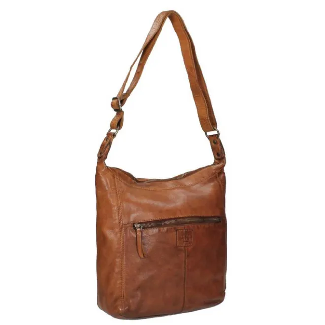 Online Bear Design Cow Lavato Dames Schoudertas cognac