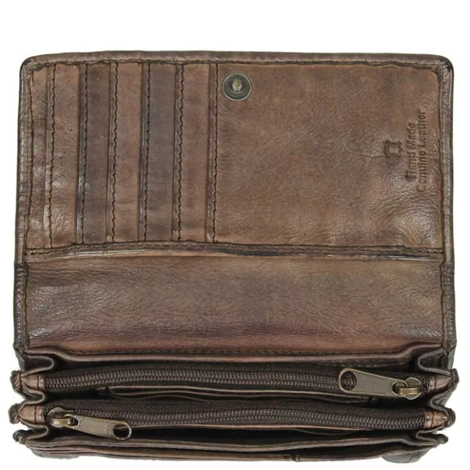Hot Bear Design Cow Lavato Dames Portemonnee 12cc CL782 brown