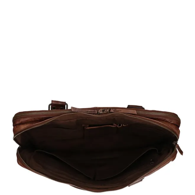 New Bear Design Cow Lavato Laptoptas bruin
