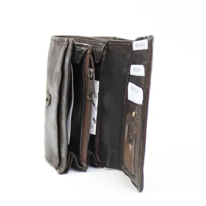 Best Bear Design Cow Lavato Wallet brown