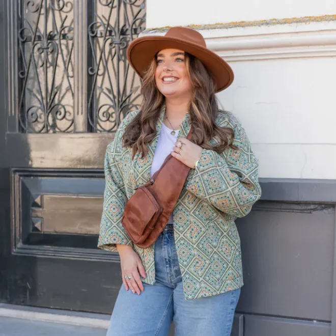 Clearance Bear Design Han Crossbody cognac