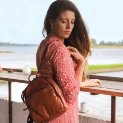 Online Bear Design Kim Backpack cognac