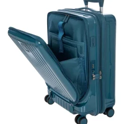 Hot Bric's Positano Cabin Trolley 55 with Pocket sea green